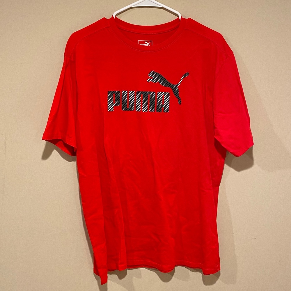 Puma Brand Logo Red T-shirt - Large